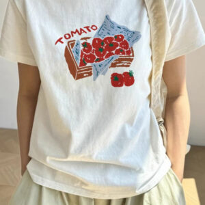 Cotton Printed Loose Casual T?shirt